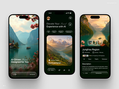 Voya™ AI-Driven Personalized Premium Travel App Design Concept ai design app design concept design dark mode ui dashboard design digital product fintech ui ios app mobile app design mobile travel mobile ui personalized travel product design travel app ui ux user experience user interface voya appdesign voya uiux web design