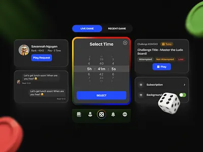 Uckers — Game App | UI/UX Design | Figma | Design System android app redesign dark figma figma design game game app game app design game app ui game redesign game ui gaming ios ludo ludo app ludo game ludo game ui redesign uiux uiux design