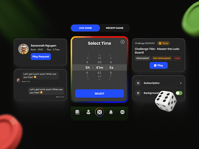 Uckers — Game App | UI/UX Design | Figma | Design System android app redesign dark figma figma design game game app game app design game app ui game redesign game ui gaming ios ludo ludo app ludo game ludo game ui redesign uiux uiux design