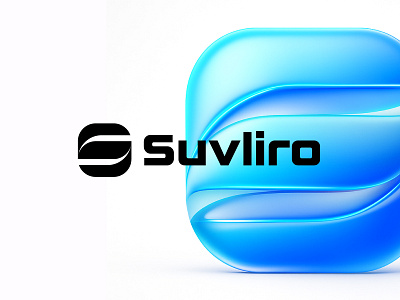 Suvliro Logo – AI Automation Brand ai automation branding brandmark glassmorphism gradientlogo identitydesign logo modern logo startupbranding workflow