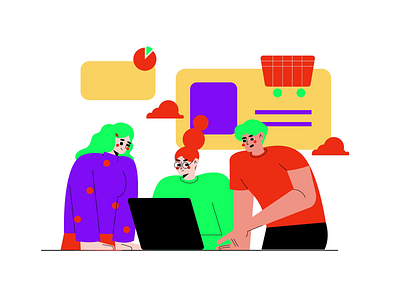 Working Together to Build an Online Business adobe after effect animation animation after effects corporate design discussion gif animation illustration illustration animation lottie lottiefiles marketing office teamwork ui