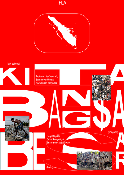 BANGSA besar, he said. branding content design design graphic design indonesia social media typography visual design