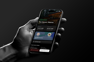 Hotel Reservation App - Design Concept airbnb app design booking app dark mode hotel hotel app interface design mobile app mobile ui reservation reservation app travel app user interface