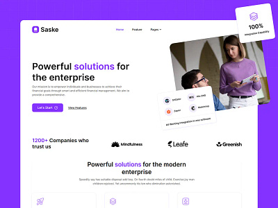 Product Marketing Website Template marketing saas business saas landing saas solution tech company tech startup