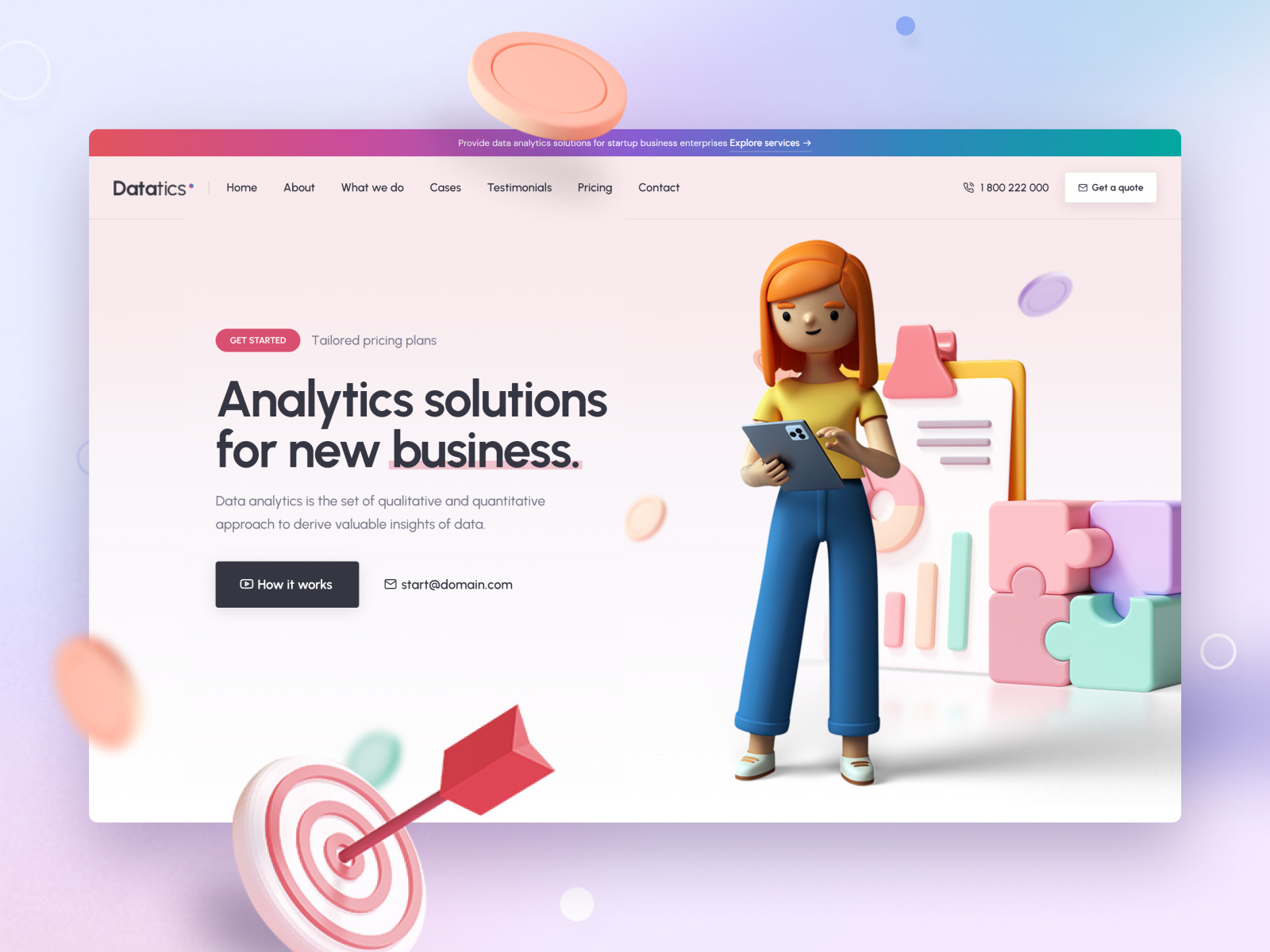 Crafto - AI-Powered WordPress Theme - Data Analysis data anylysis web design