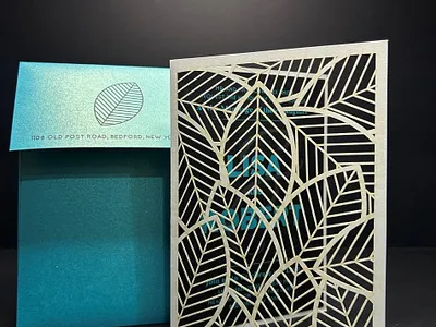 Light Grey Wedding Invitation: Crispy-Ray laser cut wedding stationery