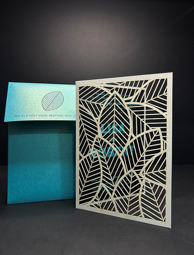 Light Grey Wedding Invitation: Crispy-Ray laser cut wedding stationery