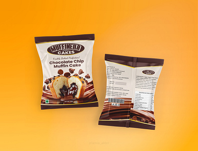 Chocolate Chip Muffin Cake Packaging adobe illustrator adobe photoshop advertising behance portfolio branding design graphic design graphic designer lamia akter