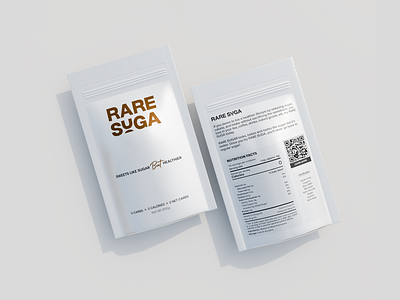 Rare Suga || Pouch Packaging Design & 3D Visualization 3d 3dmodelling 3drender branding design label design pouchrender productdesign realisticrender render visualization web agency wellness product