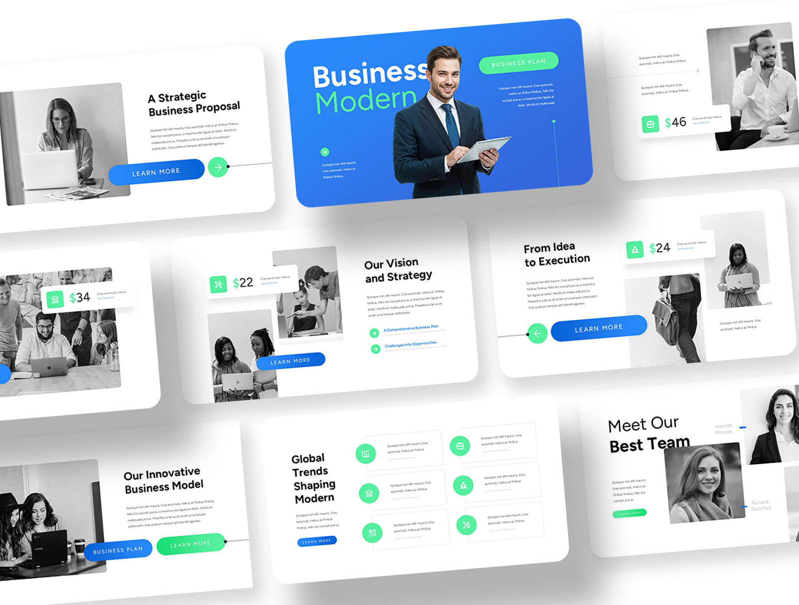 Business Modern Presentation branding business corporate creative design graphic design marketing meeting modern pitch deck planning powerpoint presentation project slide strategy template ui