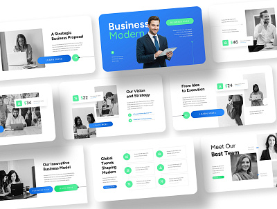 Business Modern Presentation branding business corporate creative design graphic design marketing meeting modern pitch deck planning powerpoint presentation project slide strategy template ui