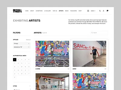 Products Page • Website artists catalog collection commercial cta design filters footer full header page pagination products site ui ux web website