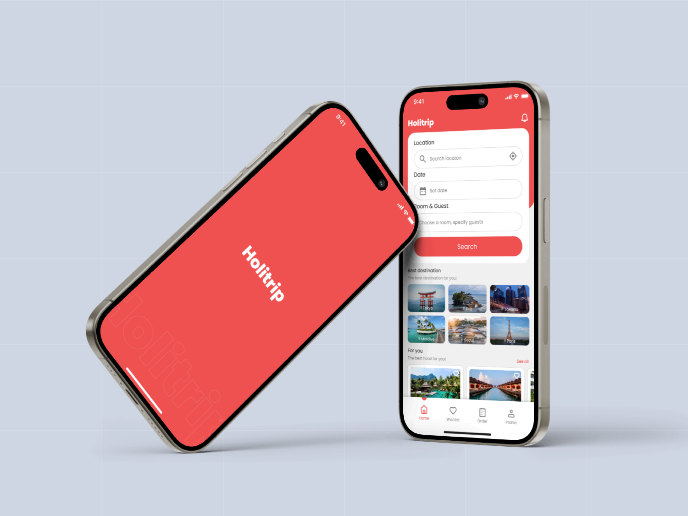 Holitrip - Hotel Booking App figma mobile app ui ui kit ux