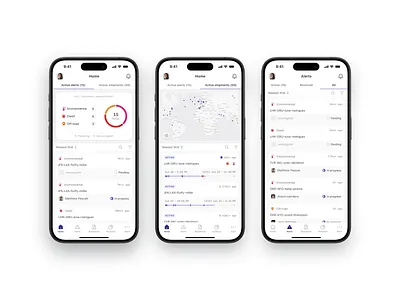 Pet relocation & animal transportation - native app analytics app clean data design enterprise ios iphone iterface mobile modern native product saas shipment software startup track visualization
