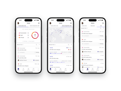 Pet relocation & animal transportation - native app analytics app clean data design enterprise ios iphone iterface mobile modern native product saas shipment software startup track visualization