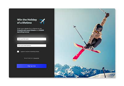 Daily UI challenge - Day 1, Create a sign up page/form. dailyui design graphic design minimal ui ux web