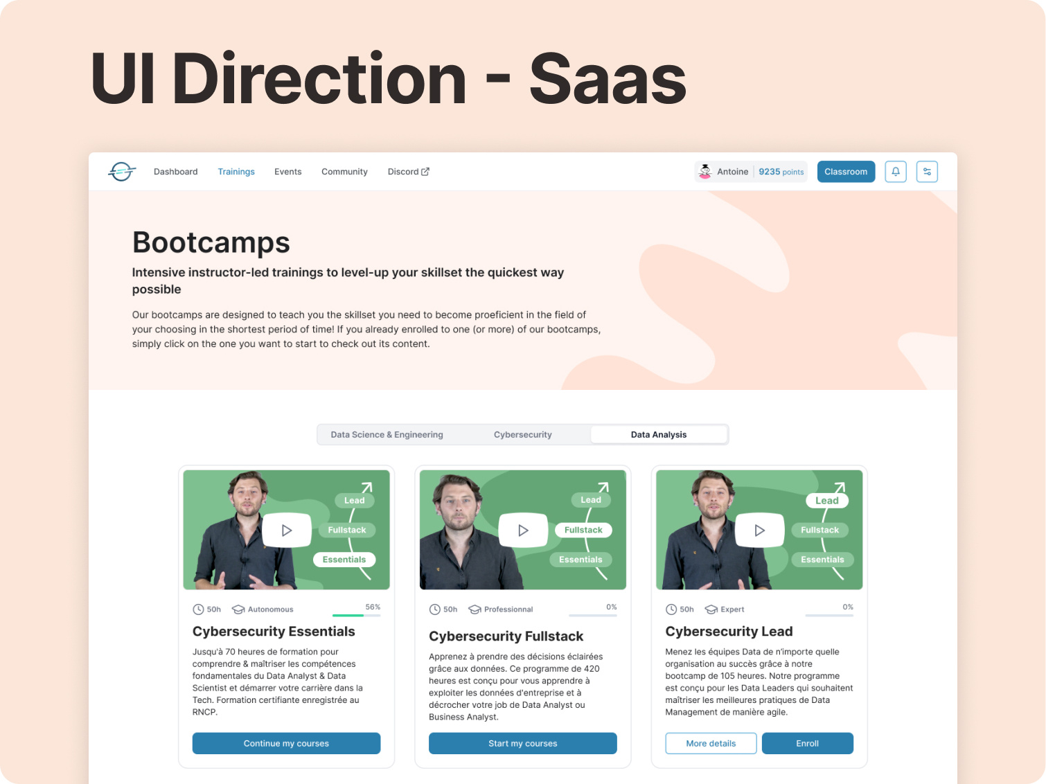 JULIE – Look & Feel Redesign (UI Direction) branding look feel ui ui design