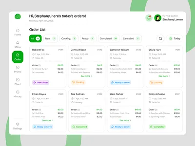 Lapar – Detail Order Restaurant POS Dashboard clean dashboard dashboard design design food menu order order dashboard order details order list order page pos pos dashboard pos design pos system saas design sales sales dashboard ui ux