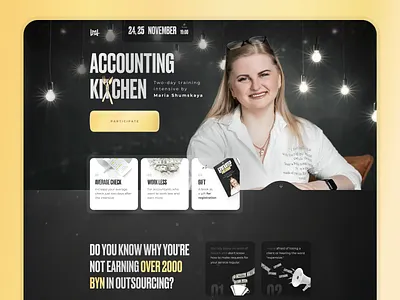 Landing page for accountant online course accountant design figma graphic design landing landing page site ui ux webdesign website
