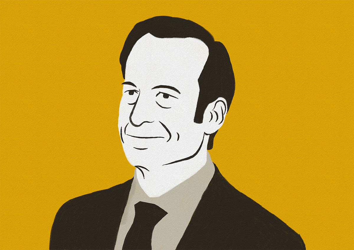Saul Goodman (grey version) better call saul breaking bad cinema digital art digital illustration digitalart editorial editorial art editorial illustration film graphic art graphic design illustration movie portrait portrait art portrait illustration print saul goodman vector