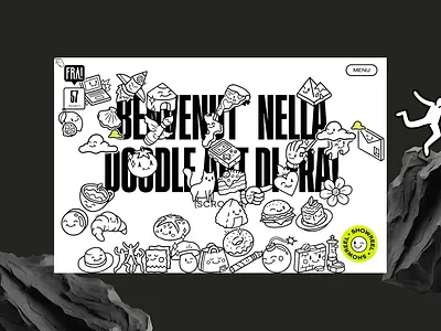 FRA! Portfolio - Doodle Designer & Illustrator animation clean creative doodle freelance portfolio illustration illustrator landing page landing page design minimal portfolio portfolio web design ui design web design website