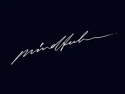 mindful _ signature calligraphy branding brush calligraphy custom elegant flow goodtype handlettering handtype japan lettering logo original premium script signature type typography unique zen