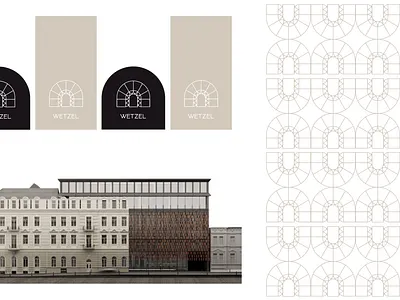 Logo and Pattern Design for Hotel Wetzel branding design digital 2d graphicdesign lineart logo pattern simple