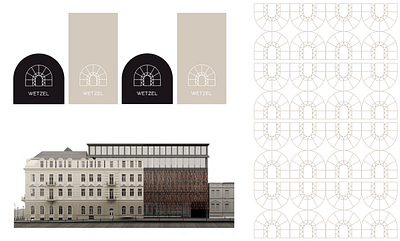 Logo and Pattern Design for Hotel Wetzel branding design digital 2d graphicdesign lineart logo pattern simple