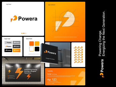Dynamic Branding Identity brand identity branding design flash logo geometric logo graphic design letter logo lightning bolt logo logo logo design p letter logo power industry branding power logo