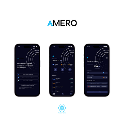 🚀 Amero Exchange – Crypto App UI graphic design ui ux web