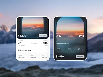 Flight Card Design design figma minimal ui uidesign ux