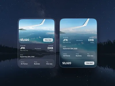 Flight Card - Dark design figma minimal ui uidesign ux