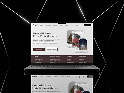 Propan Fashion Store – Minimalist E-Commerce UI branding graphic design motion graphics ui