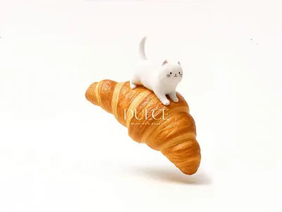 Mi Dulce animation art branding catanimation coffee croissant graphic design illustration kitten logo packaging packagingdesign