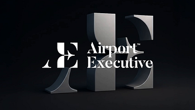 Airport Executive—Logo for a chauffeur service 3d ae black and white branding chauffeur classic elegant logo monogram motion graphics negative space serif