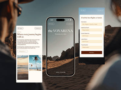Voyarena Travel Agency Website Adaptation adventure booking website clean design dribbble best shot product design startup tourism travel travel agency travel app travel website ui ux web app webdesign website website design
