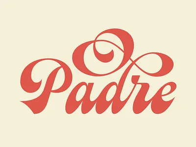 Padre branding classic custom customlettering dad design father graphic design lettering logo padre script swash type typo typography vector vintage wordmark