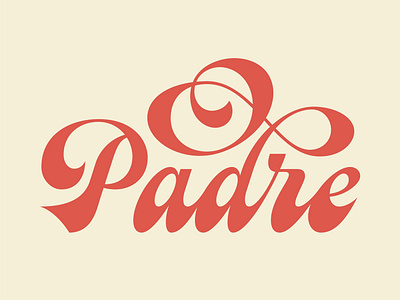 Padre branding classic custom customlettering dad design father graphic design lettering logo padre script swash type typo typography vector vintage wordmark
