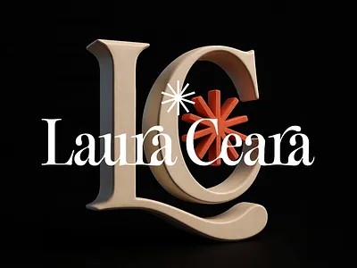 Laura Ceara—Logo Design for a Consultant 3d asteriks branding lc ligature logo minimalist monogram motion graphics serif simple star