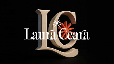 Laura Ceara—Logo Design for a Consultant 3d asteriks branding lc ligature logo minimalist monogram motion graphics serif simple star