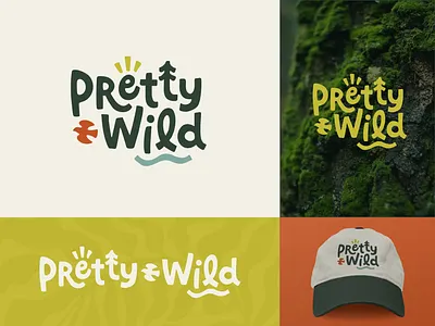 Pretty Wild branding design lettering logo nature outdoorsy tree wild wilderness
