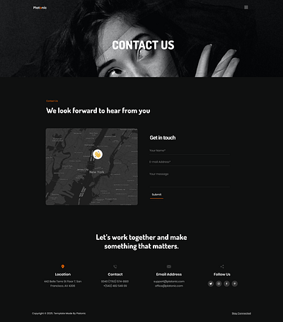 Minimal Contact Page black black ui contact contact from contact us creative design dark design from ui get in tuch graphic design gray design iu design minimal ui uiux