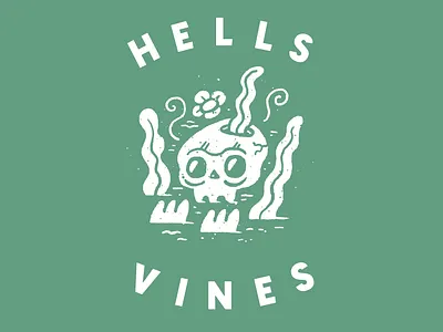 Hell's Vines garden gardener grass green green thumb hand drawn horticulture illustration procreate skull vines