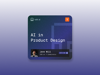 AI Podcast post ai brand branding graphic design podcast post poster startup saas y combinator