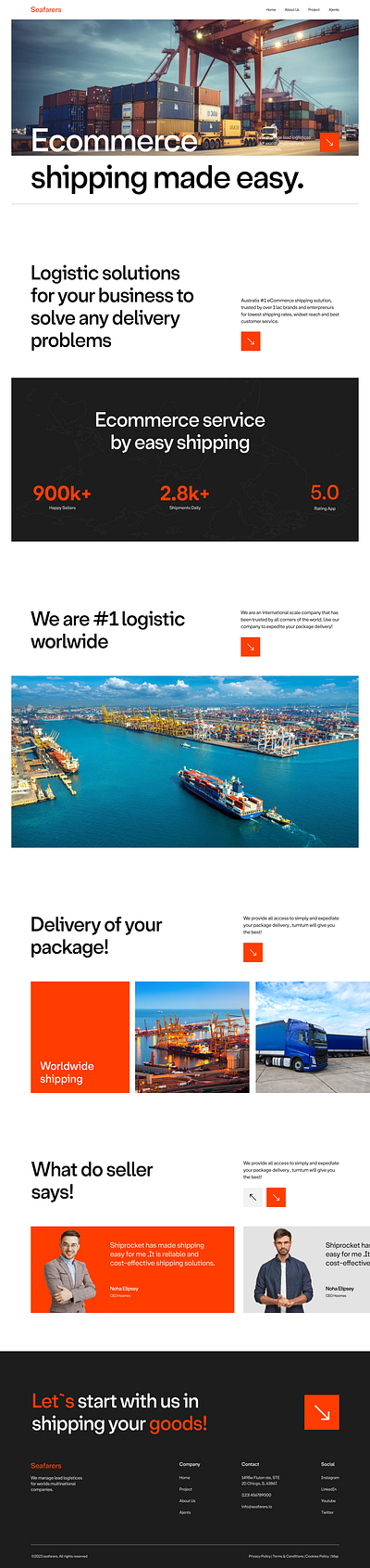 Logistic Website Landing Page's figma landing page product design ui ux visual design website