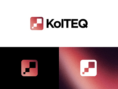 KolTEQ startup logo abstract ai arrow brand branding clean geometric growth it it logo logo logotype minimal modern protection security simple square startup tech