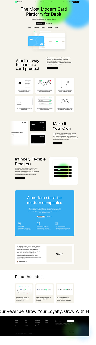Modern Card Website Landing Page UI Design debit card figma landing page modern card ui ux website design