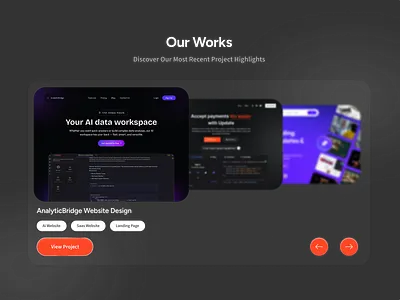 ✨ Work Section For Agnecy Website ai desig9cy portfolio saas work work section