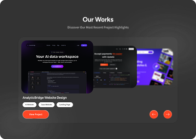✨ Work Section For Agnecy Website ai desig9cy portfolio saas work work section