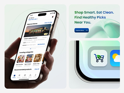 InstaMart: Smart Grocery Mobile App with Personalized Nutrition branding cleantypography cleanui ecommerceux foodapp groceryapp grocerydelivery healthyliving logo mobileappdesign modern mobile design nutricart productdesign shoppinglistapp smartshopping storelocatorapp ui design uiuxdesign ux design uxinspiration
